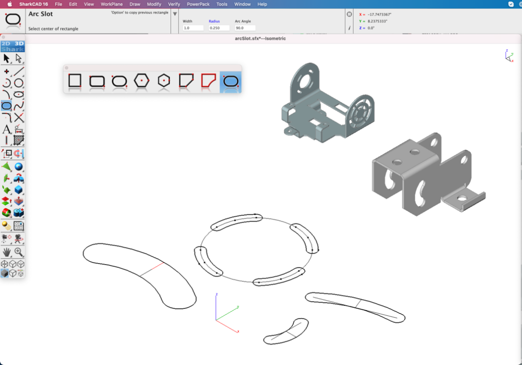 Arc Slot Polygon Tool