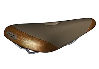 Leather bicycle saddle