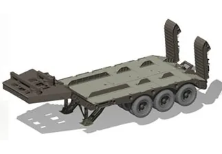 Tri-axle equipment trailer