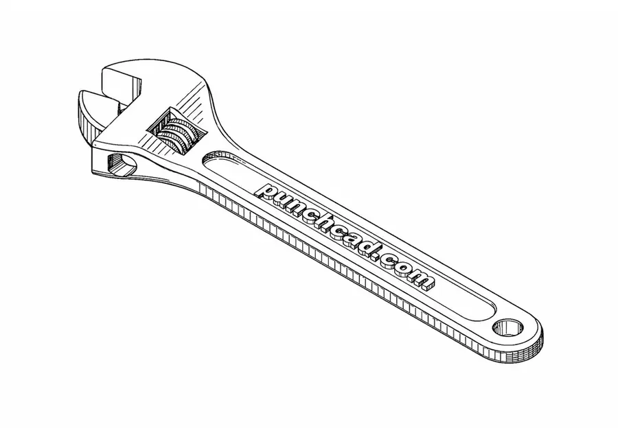 Wrench rendered in the Patent style