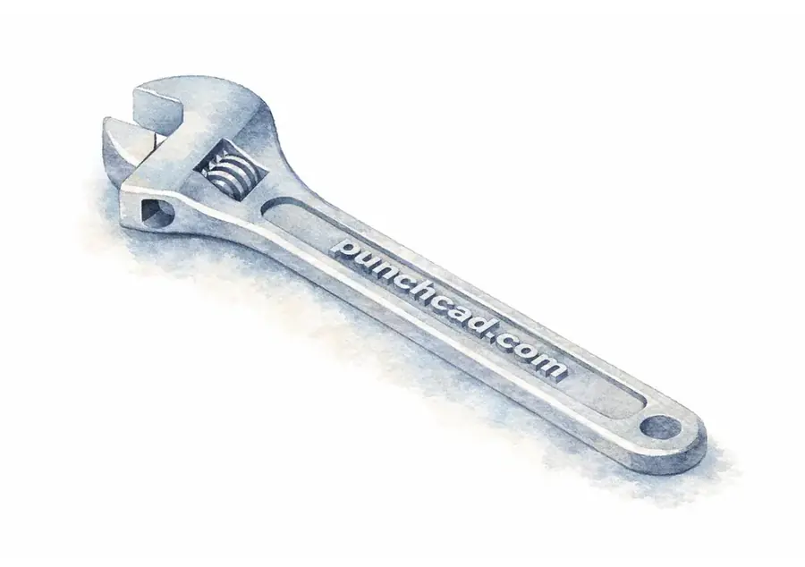 Wrench rendered in the Water Color style